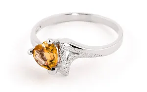 0.95 Carat 14K Solid White Gold Show My Support Citrine Ring