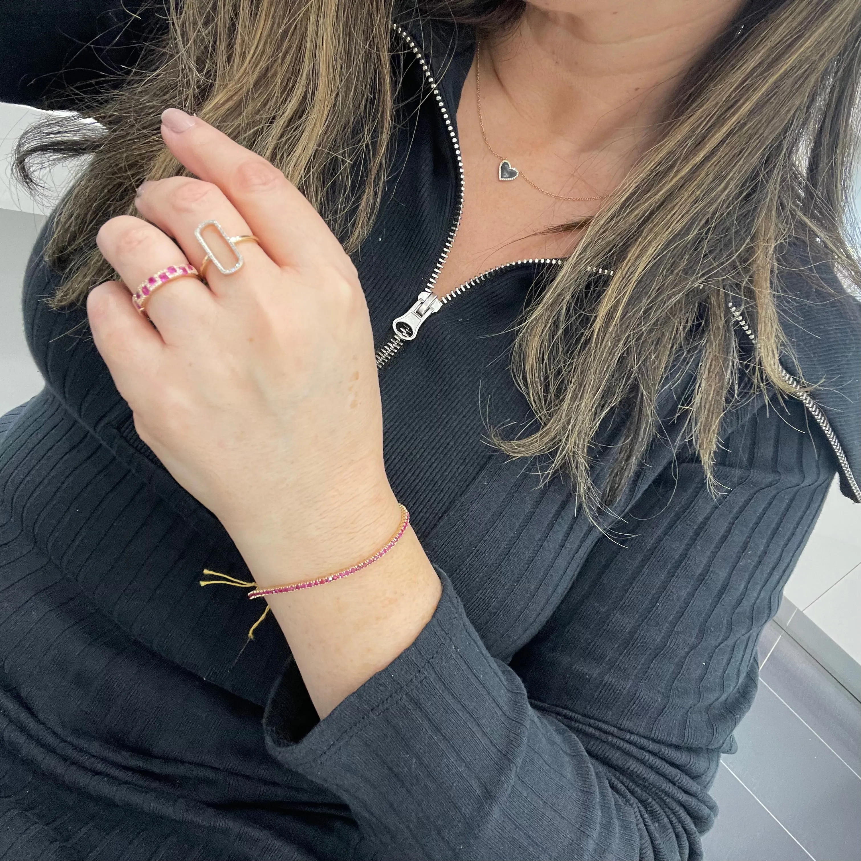 14K Gold Ruby Tennis Bracelet