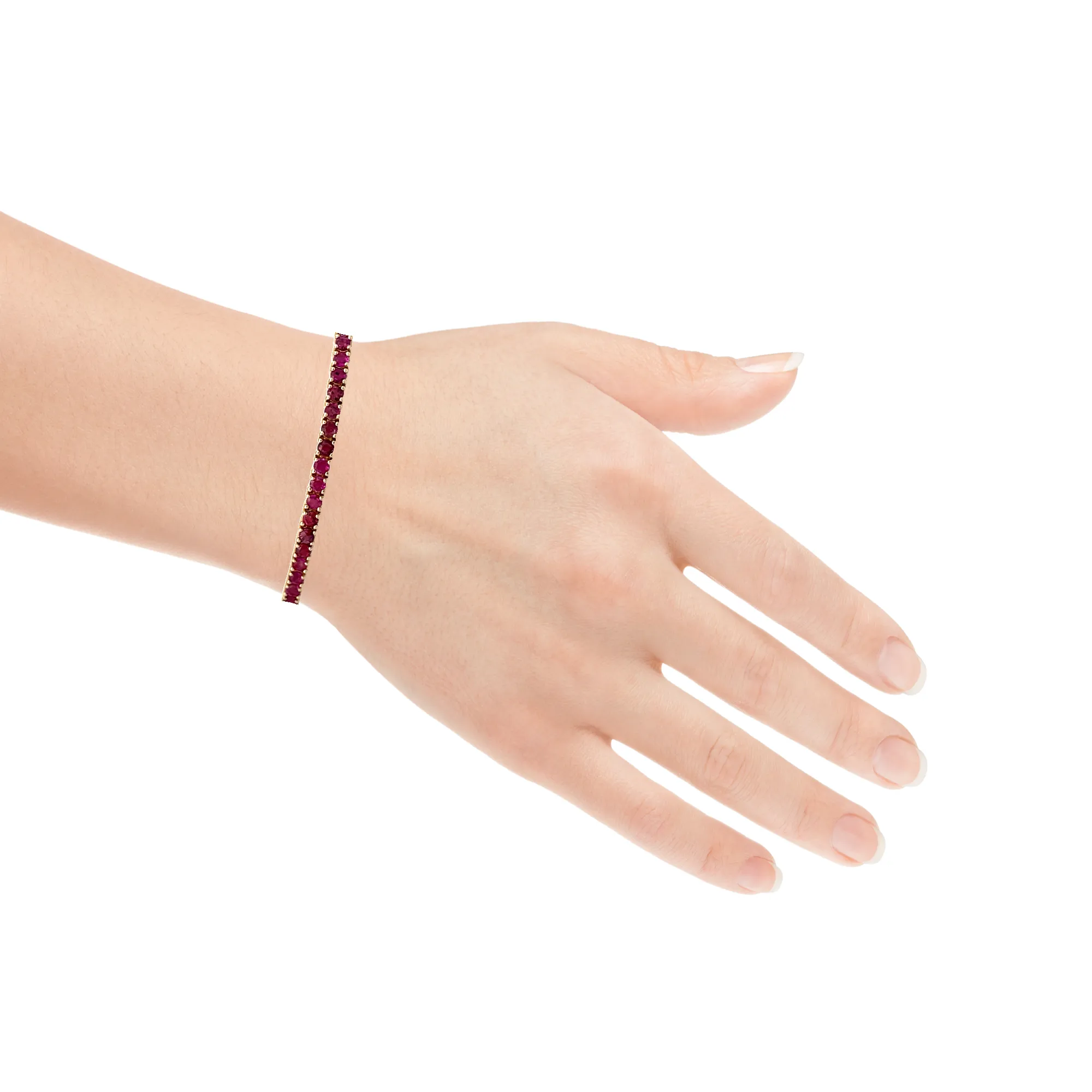 14K Gold Ruby Tennis Bracelet