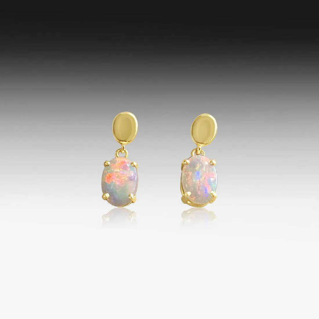 14kt Yellow Gold Opal dangling earrings