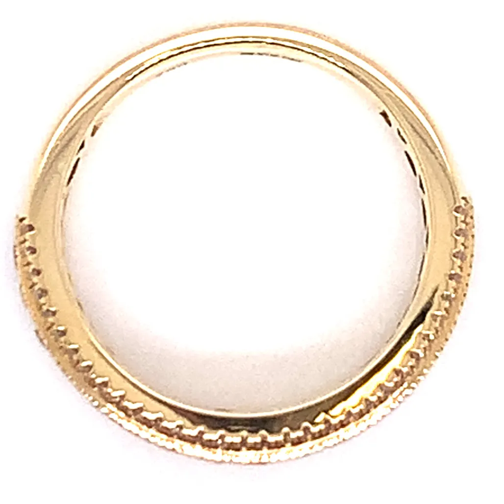 18ct Yellow Gold Ruby & Diamond Band