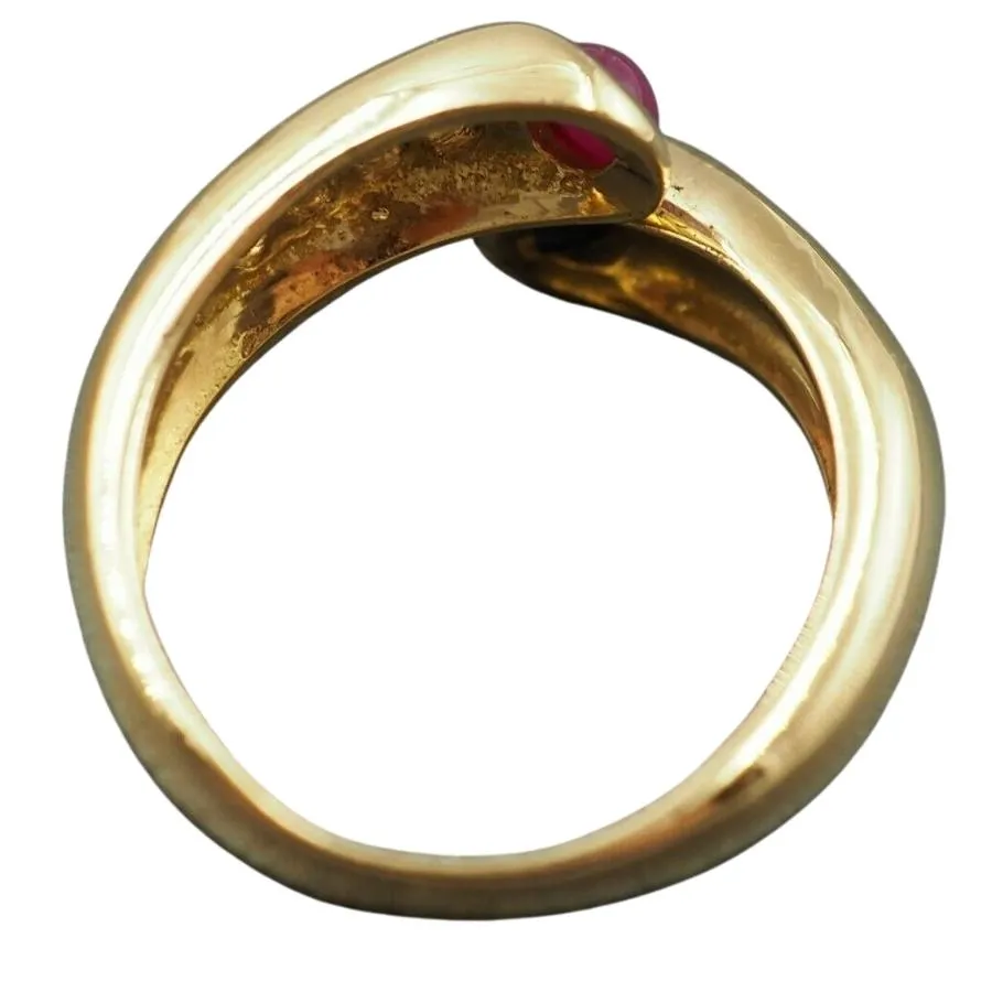 18ct Yellow Gold Ruby, Sapphire & Cubic Zirconia Ring