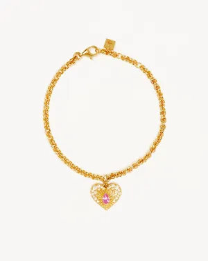 18k Gold Vermeil Connect With Your Heart Bracelet