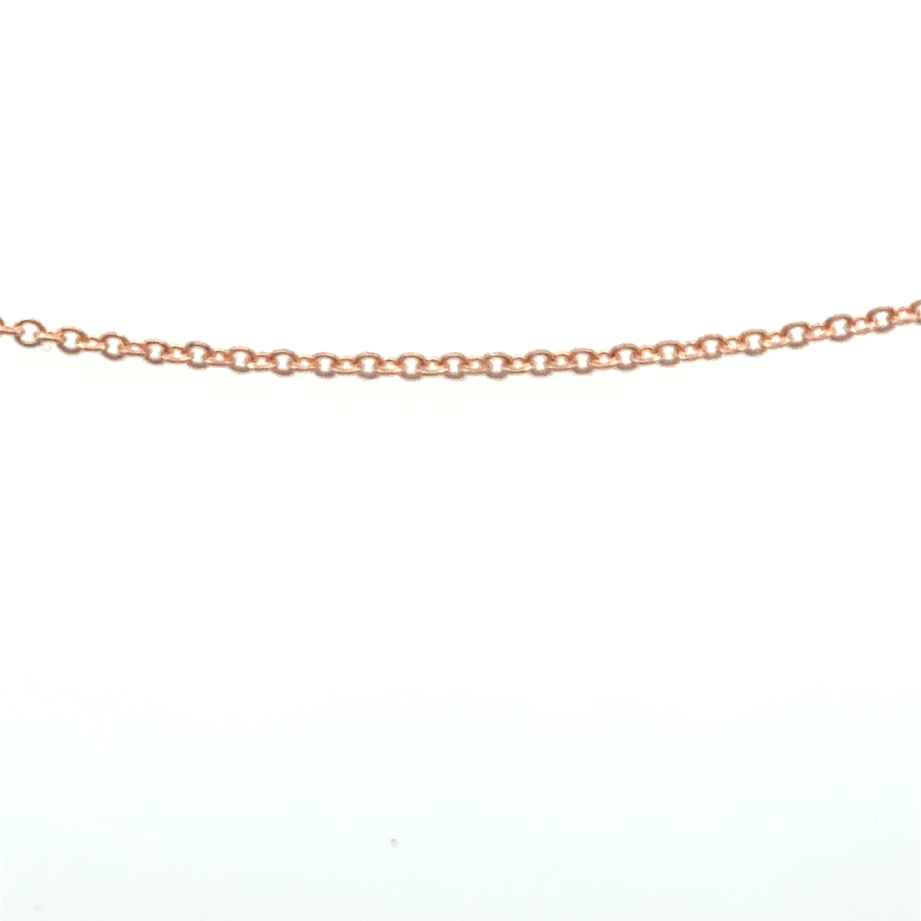 18K Rose Gold Cable Chain Metal Necklace