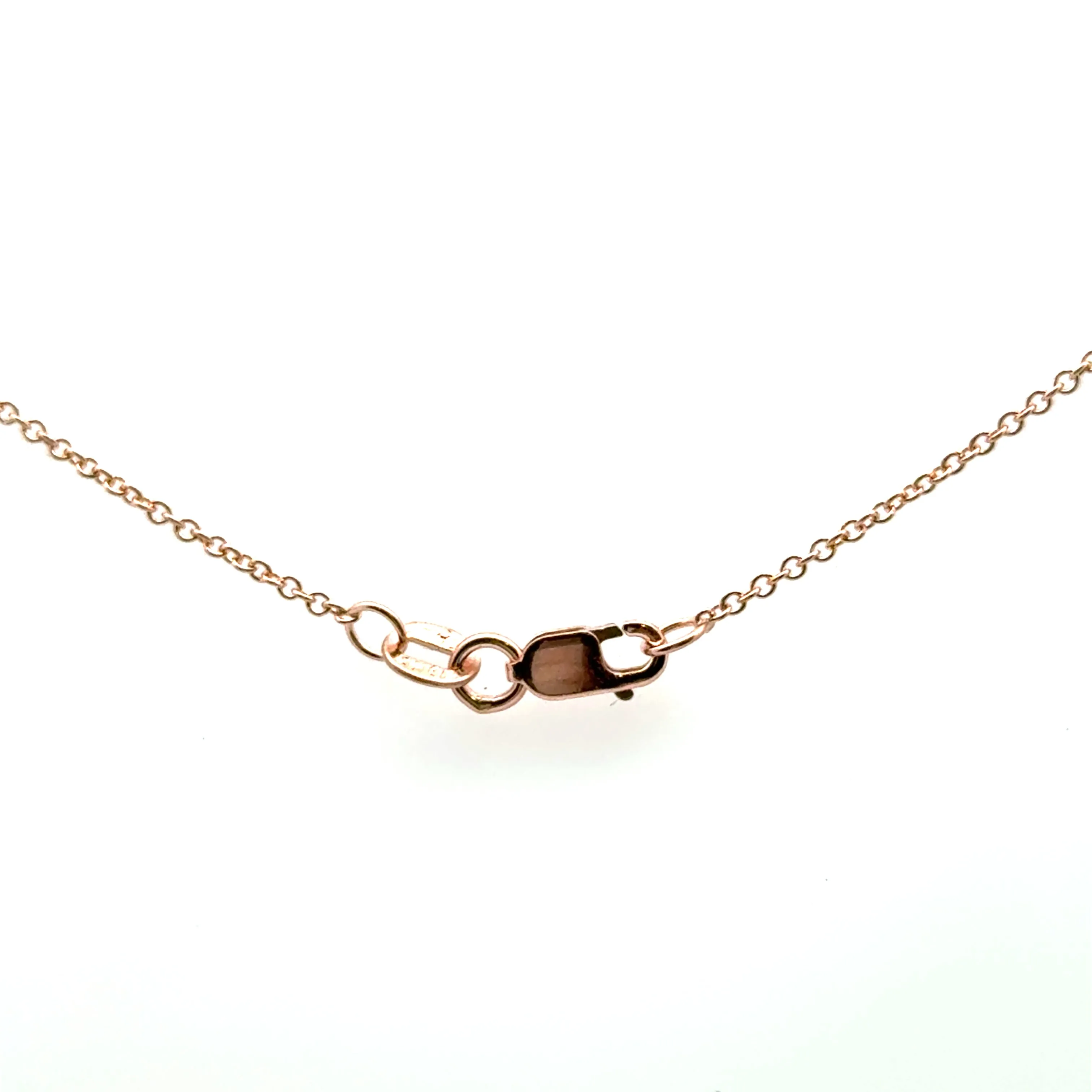 18K Rose Gold Cable Chain Metal Necklace