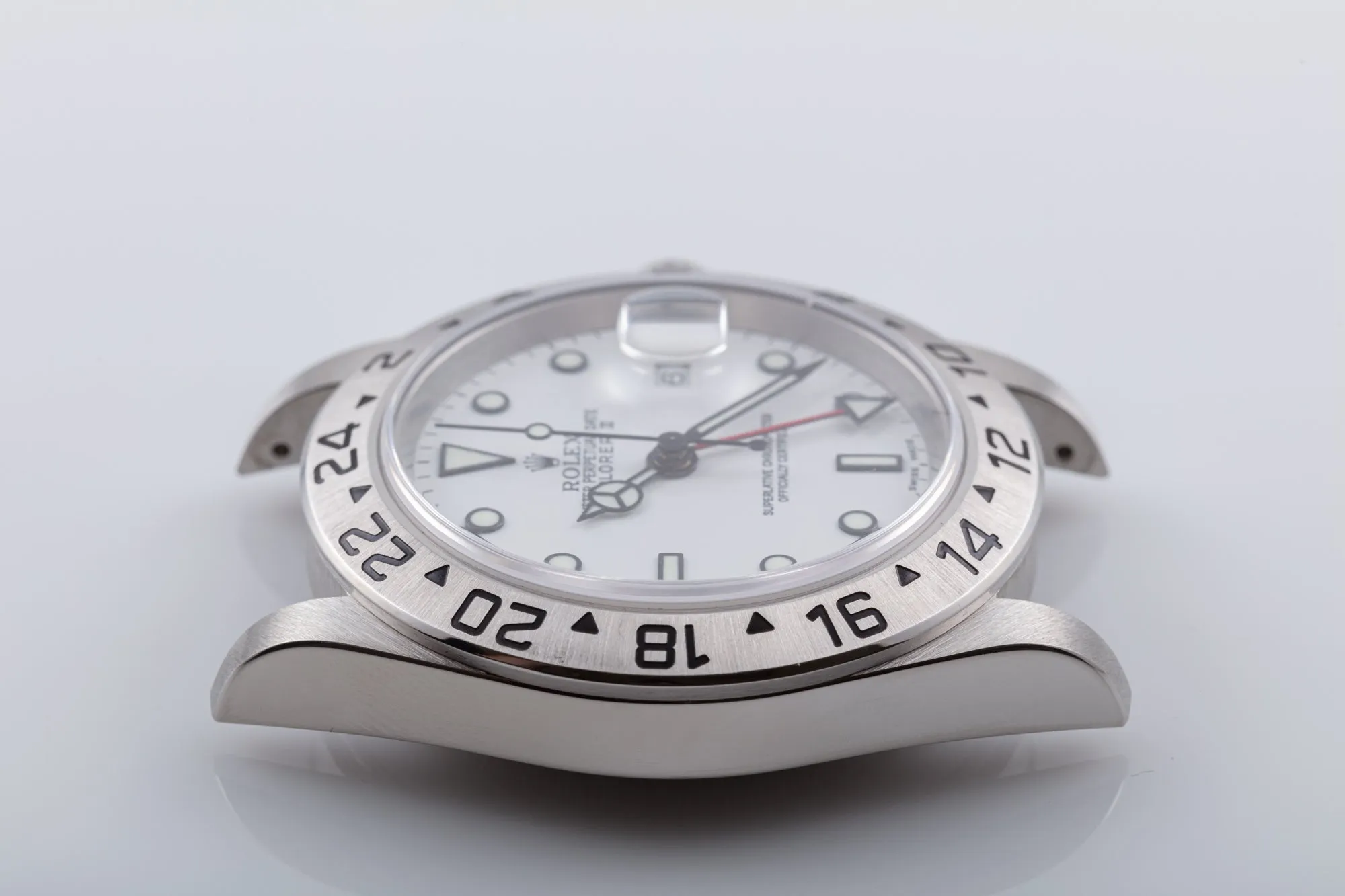 2004 Unpolished Rolex Explorer II 16570 Polar Dial Box & Papers