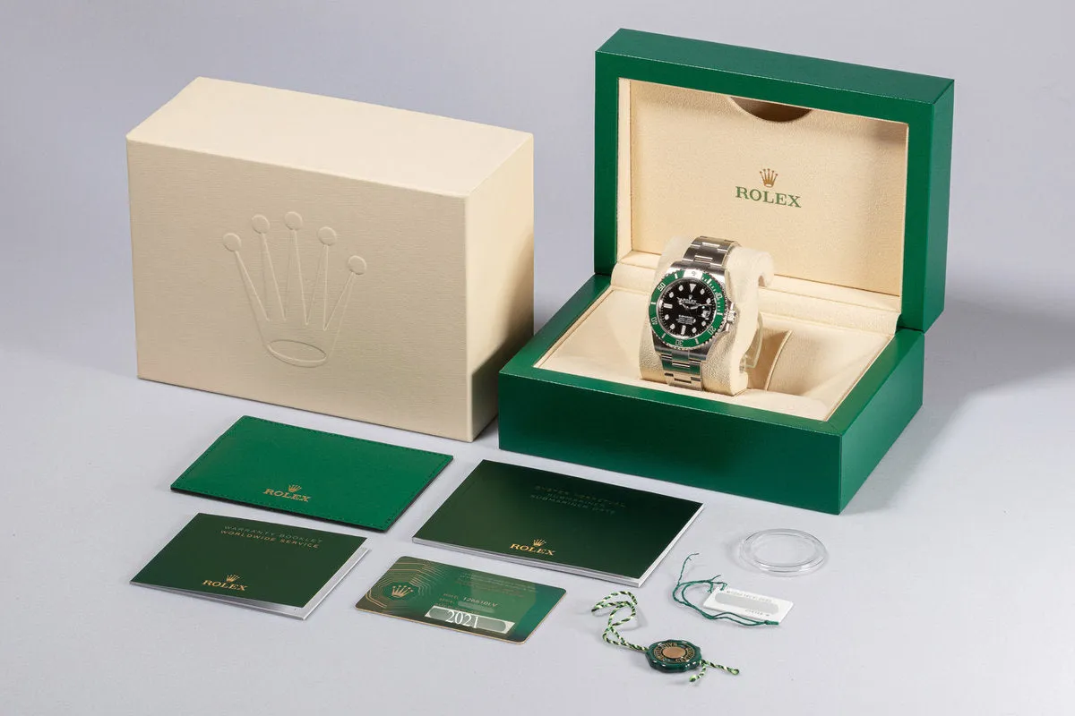2021 Rolex Green 41mm Submariner 126610LV "Kermit" with Box & Card