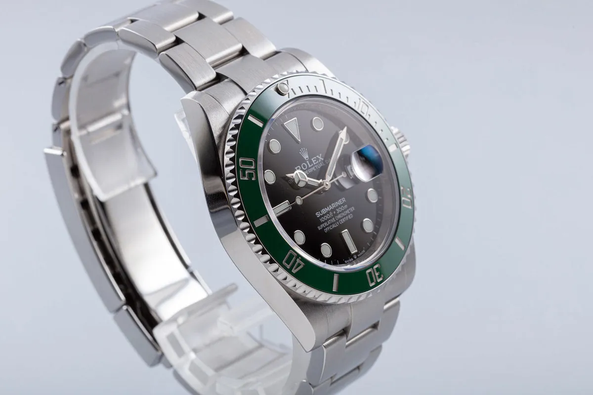 2021 Rolex Green 41mm Submariner 126610LV "Kermit" with Box & Card
