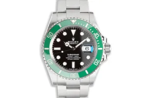 2021 Rolex Green 41mm Submariner 126610LV "Kermit" with Box & Card