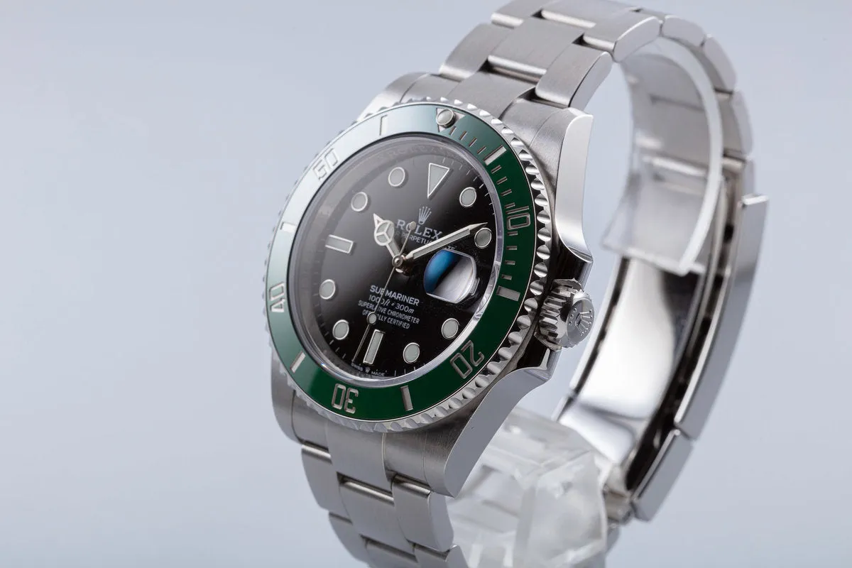 2021 Rolex Green 41mm Submariner 126610LV "Kermit" with Box & Card