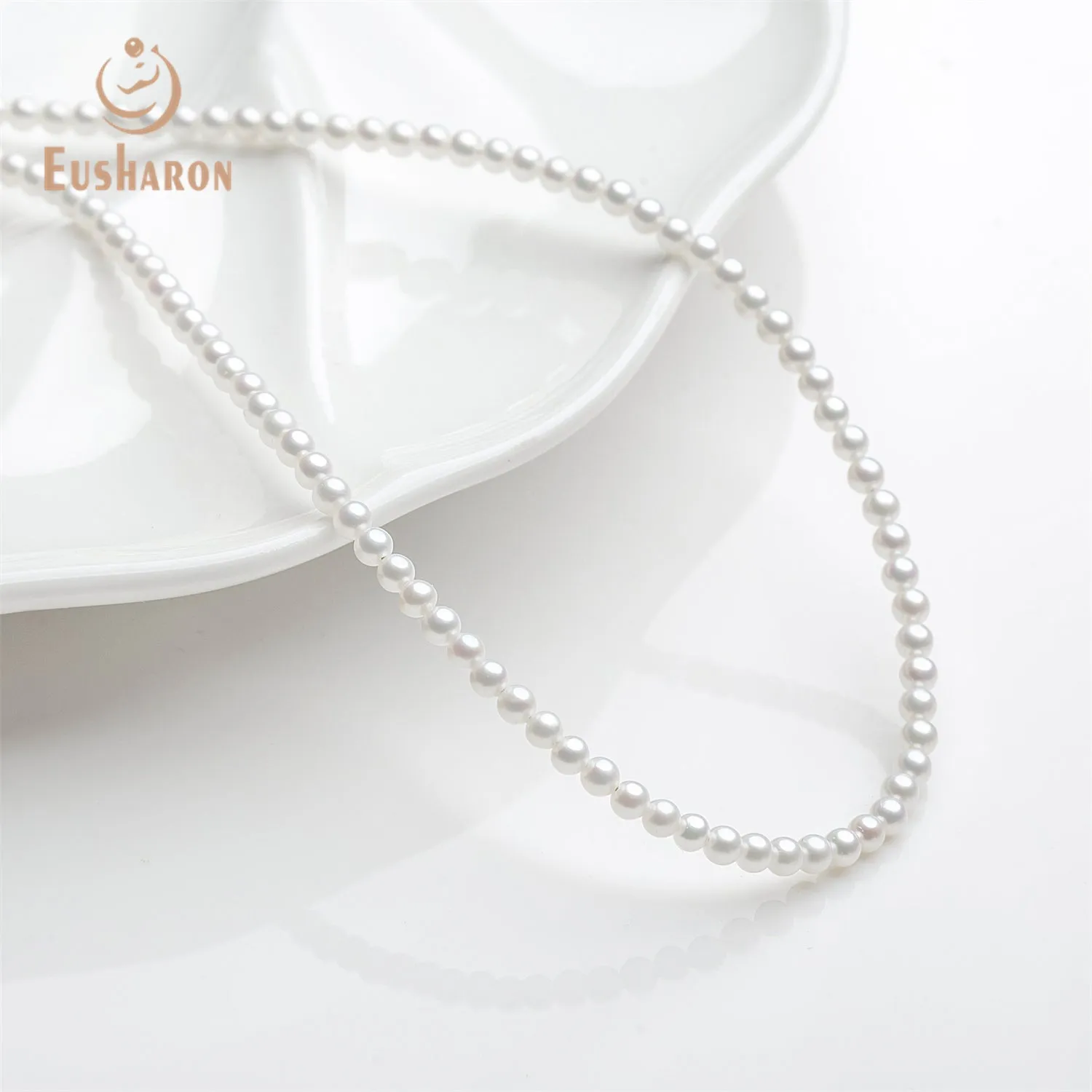 3-3.5mm AAA White Freshwater AK Pearl Necklace