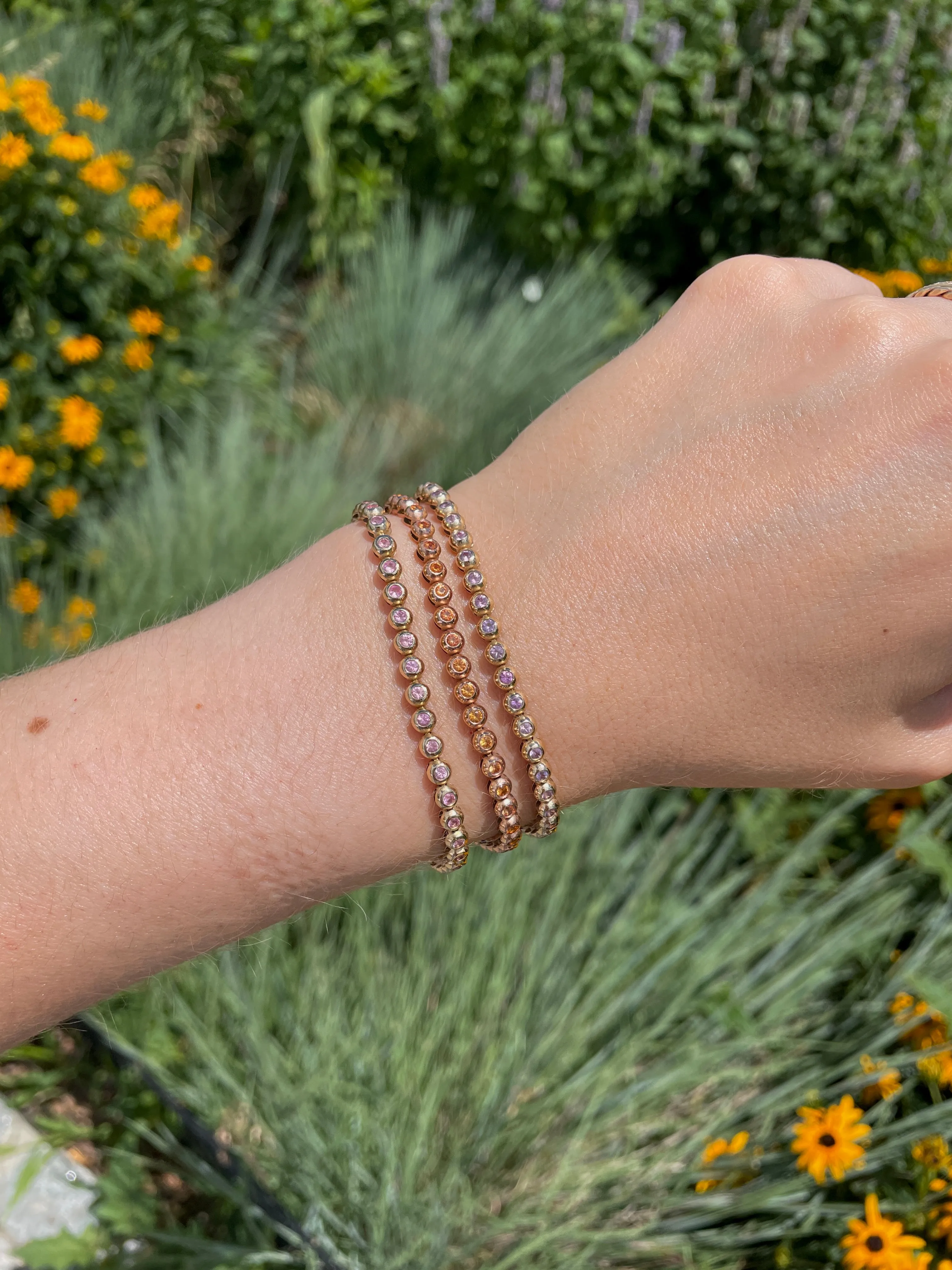 3GOG 14K Original Bubble Bracelet - Emerald, Ruby, or Sapphire - PREORDER DOWNPAYMENT