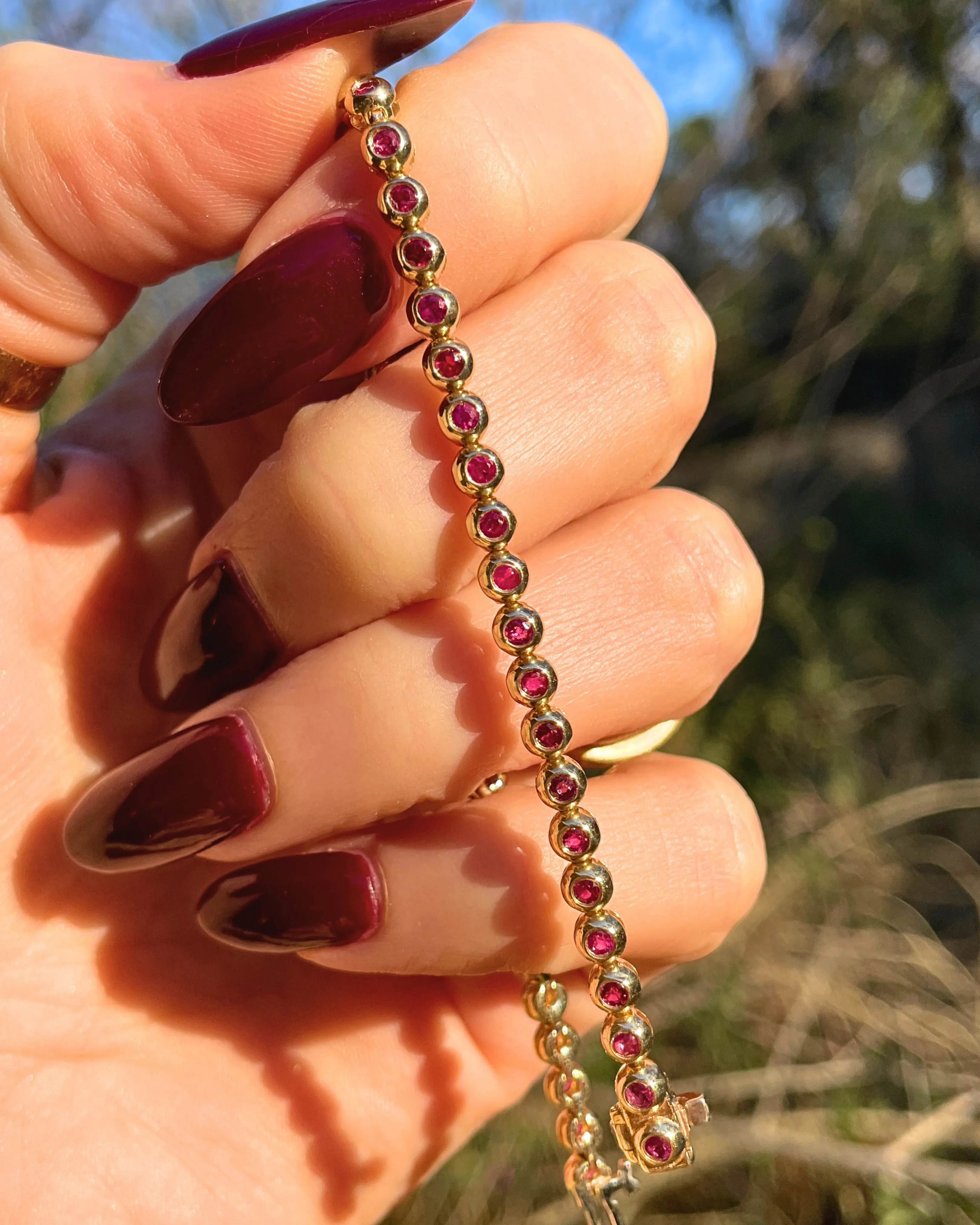 3GOG 14K Original Bubble Bracelet - Emerald, Ruby, or Sapphire - PREORDER DOWNPAYMENT