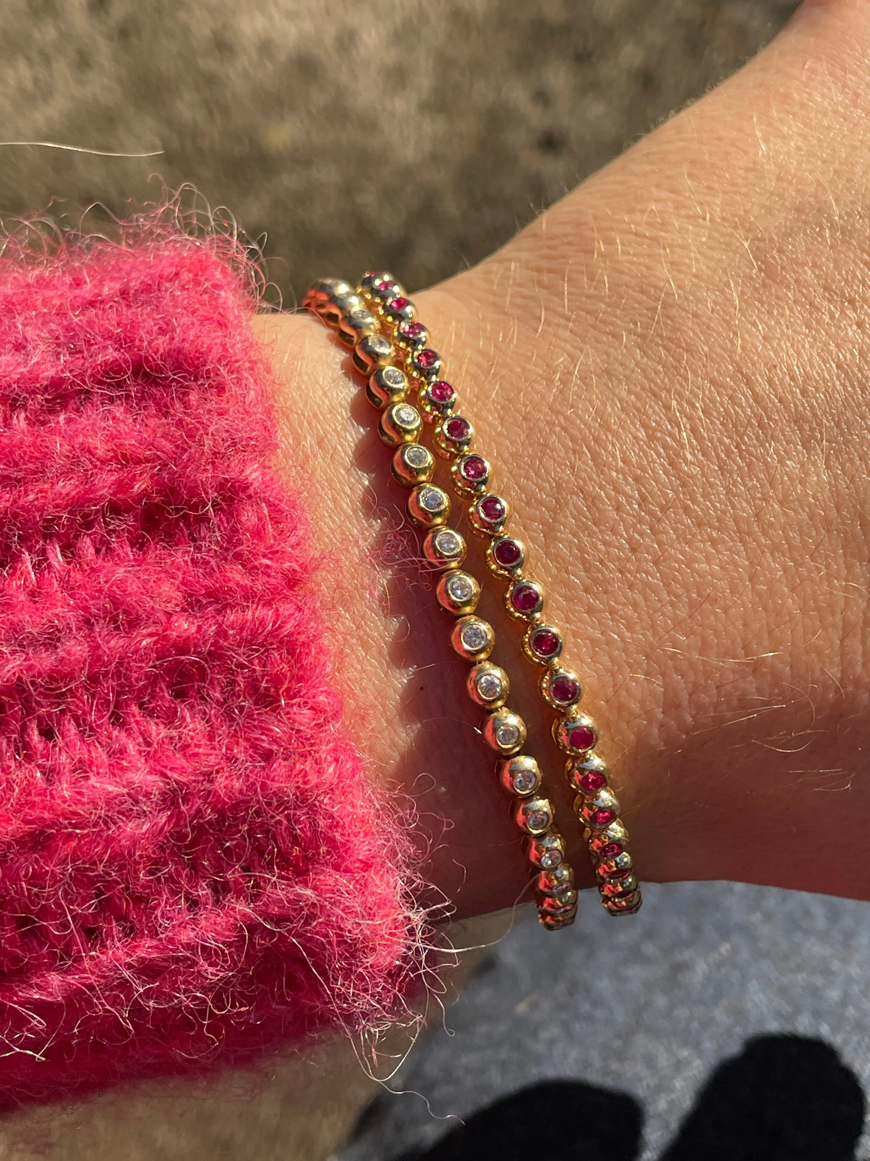 3GOG 14K Original Bubble Bracelet - Emerald, Ruby, or Sapphire - PREORDER DOWNPAYMENT
