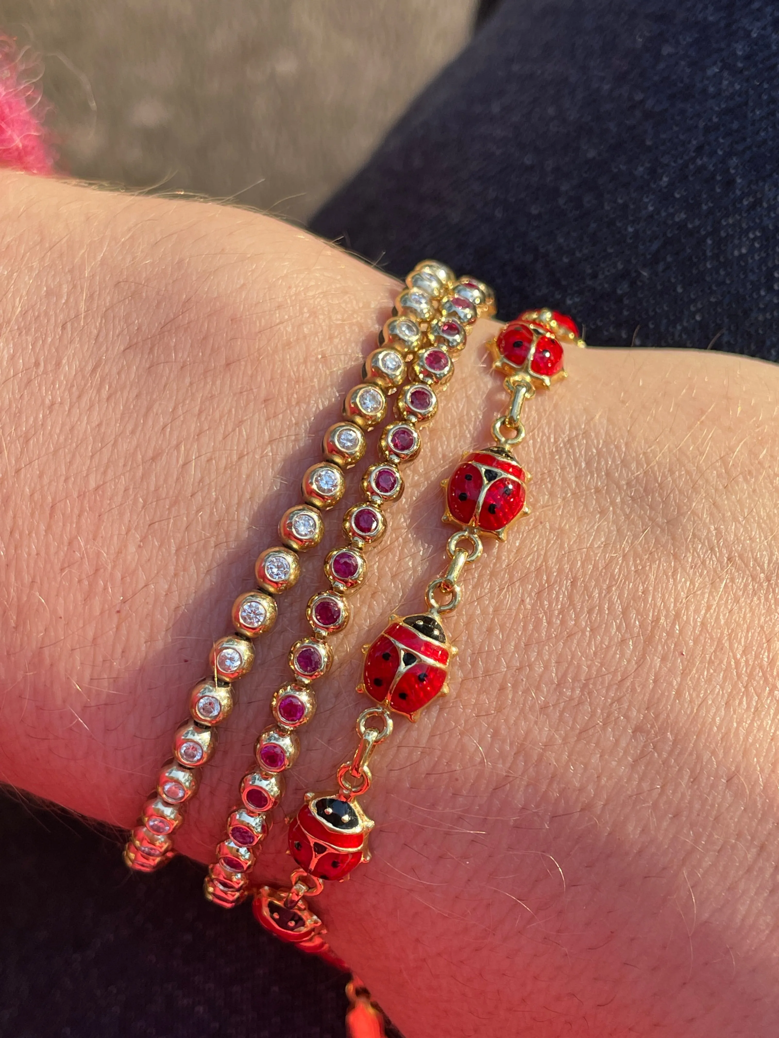 3GOG 14K Original Bubble Bracelet - Emerald, Ruby, or Sapphire - PREORDER DOWNPAYMENT