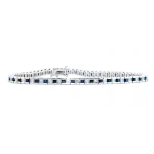 Acotis Diamonds 18K White Gold 1.75ct Diamond Sapphire Bracelet H1097