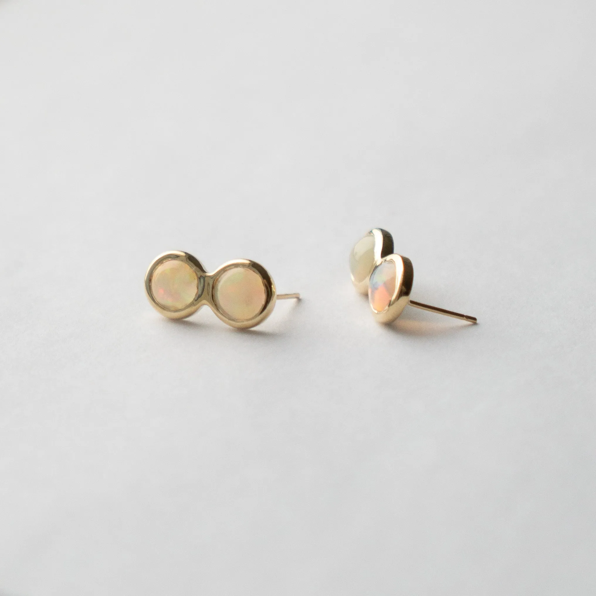 Alia Stud Earrings with Opal