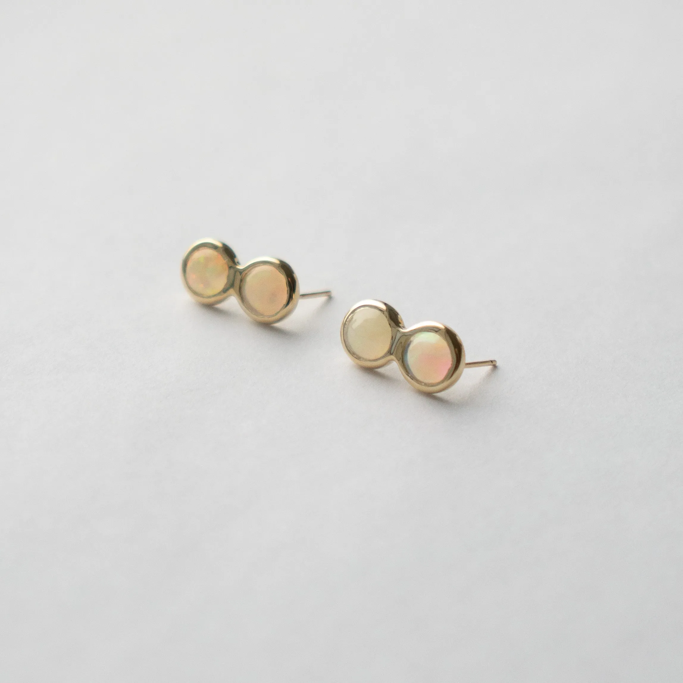 Alia Stud Earrings with Opal