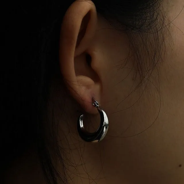 Amber Hoop Earrings