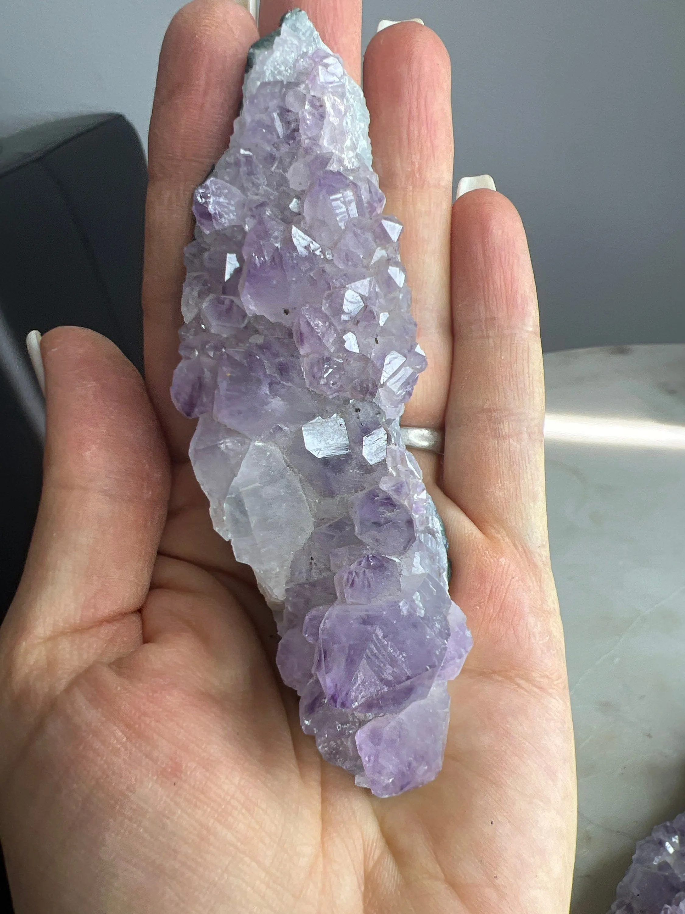 Amethyst cluster 2 pounds 2oz total of 3 clusters