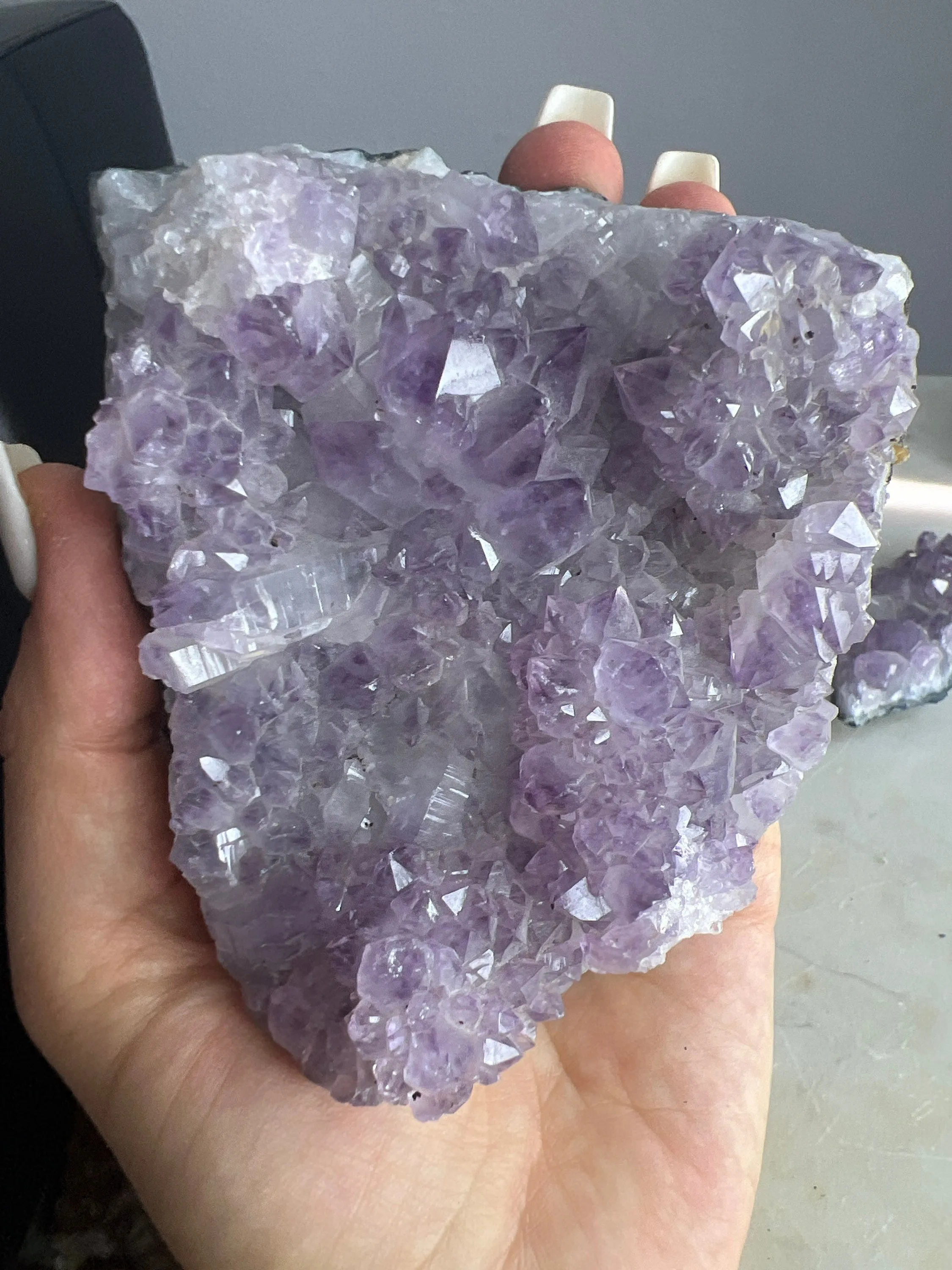 Amethyst cluster 2 pounds 2oz total of 3 clusters