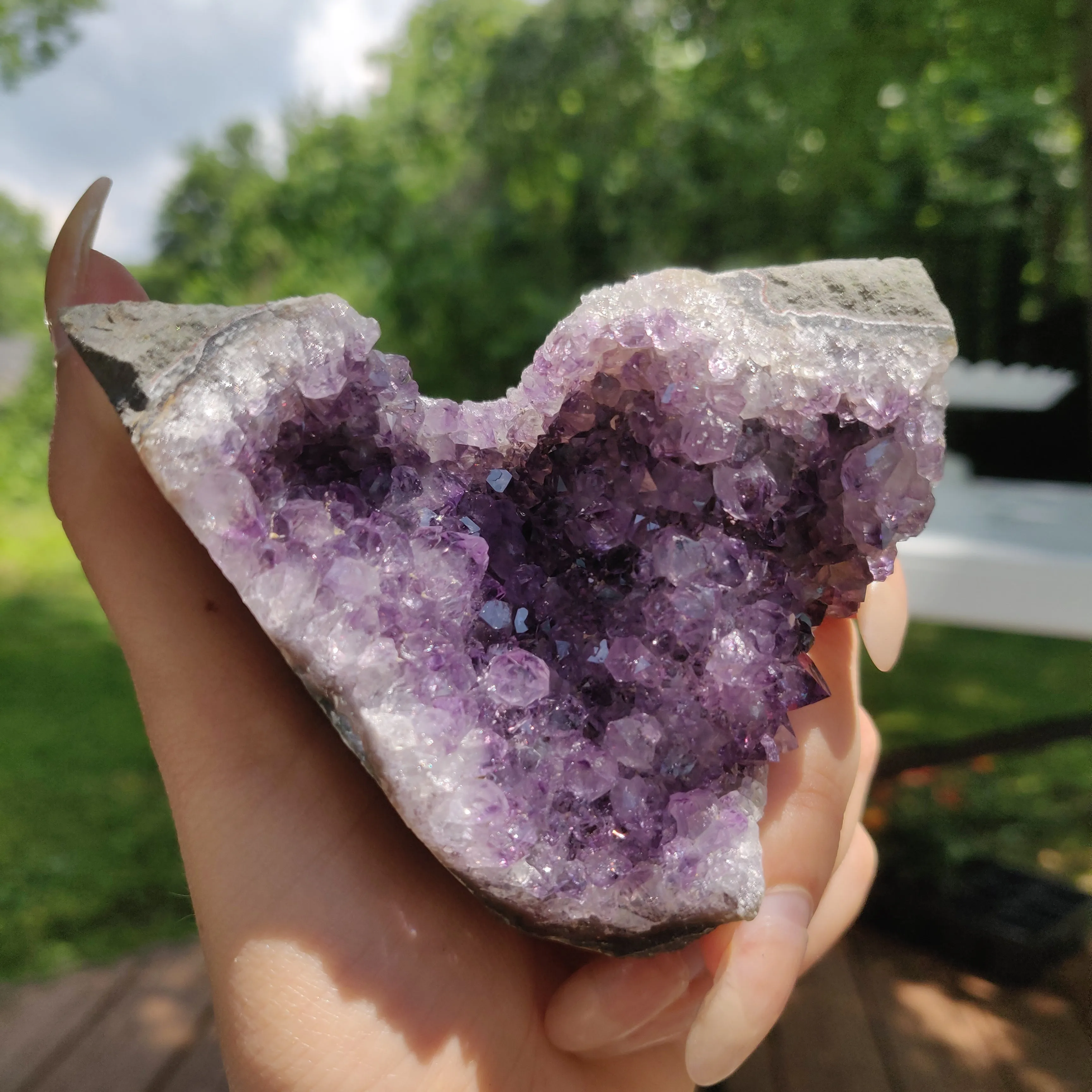 Amethyst Geode Free Form, Cut Base (#11)