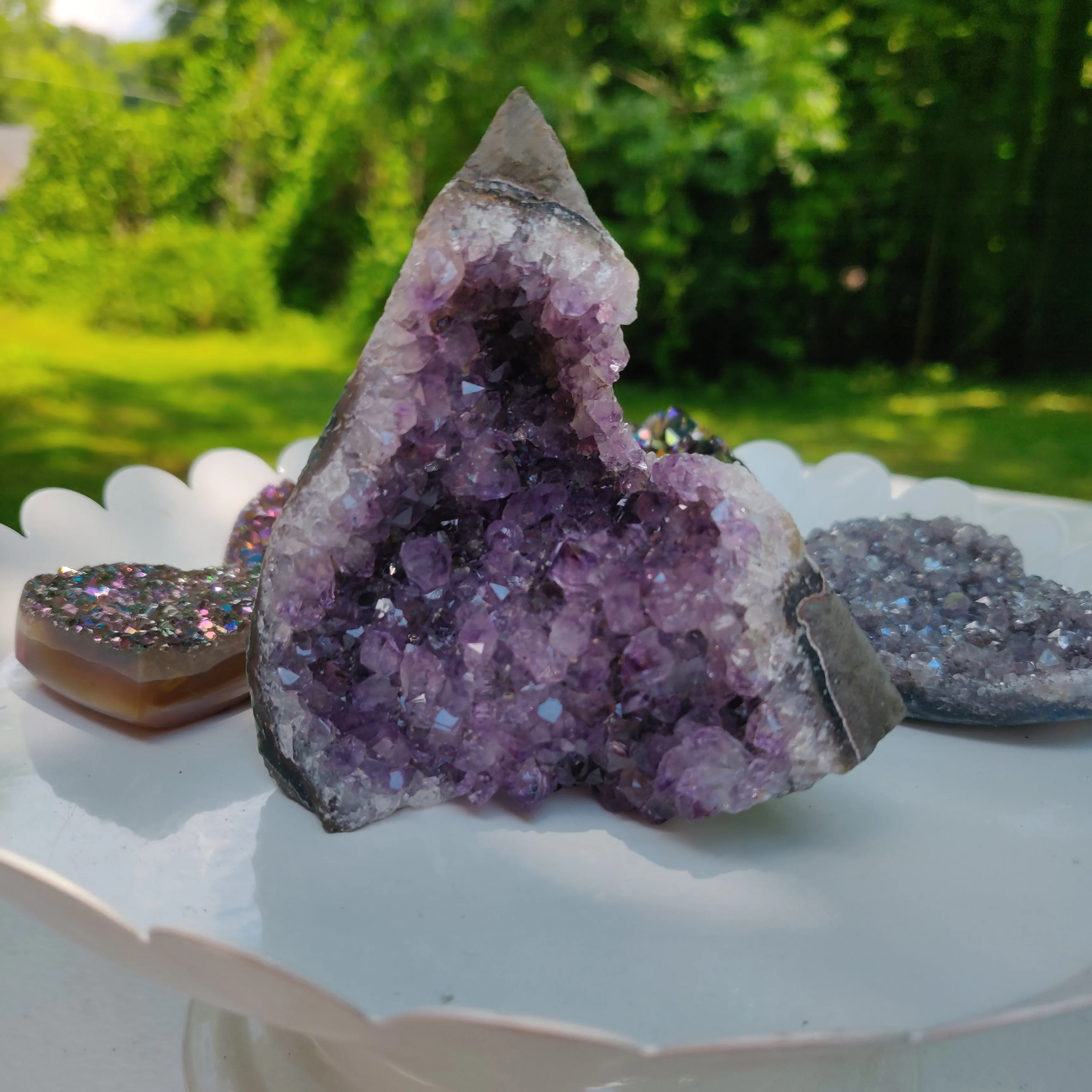 Amethyst Geode Free Form, Cut Base (#11)