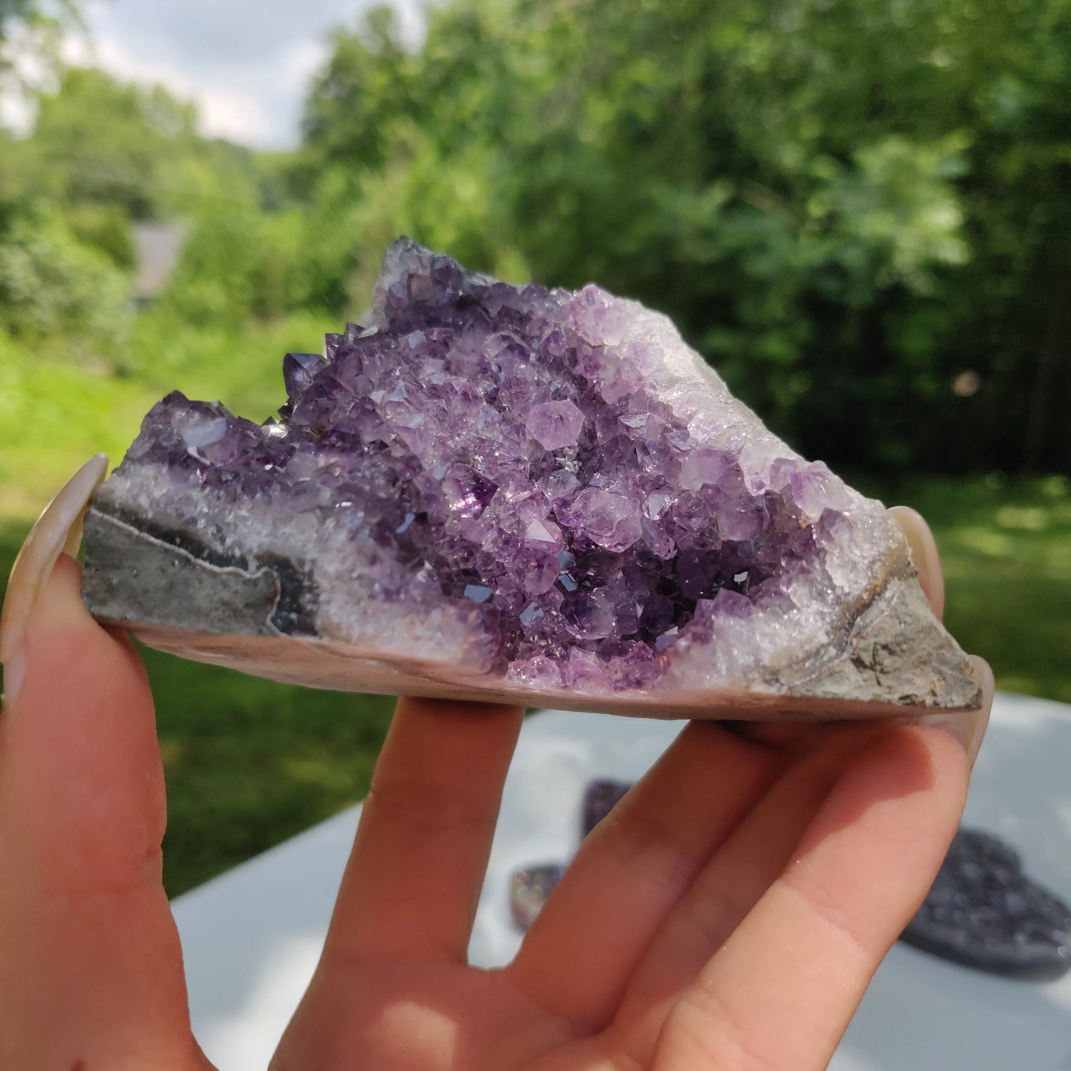 Amethyst Geode Free Form, Cut Base (#11)