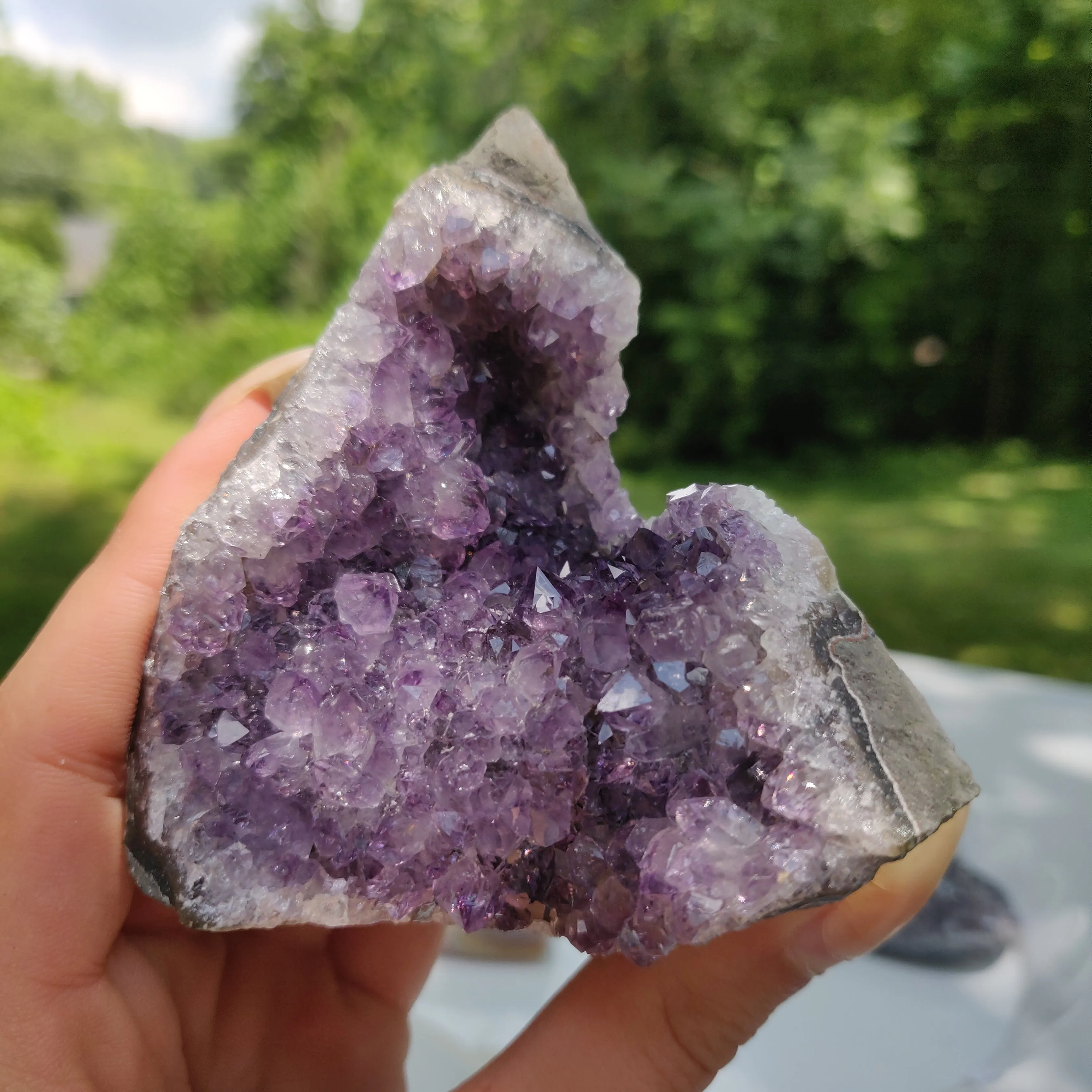 Amethyst Geode Free Form, Cut Base (#11)