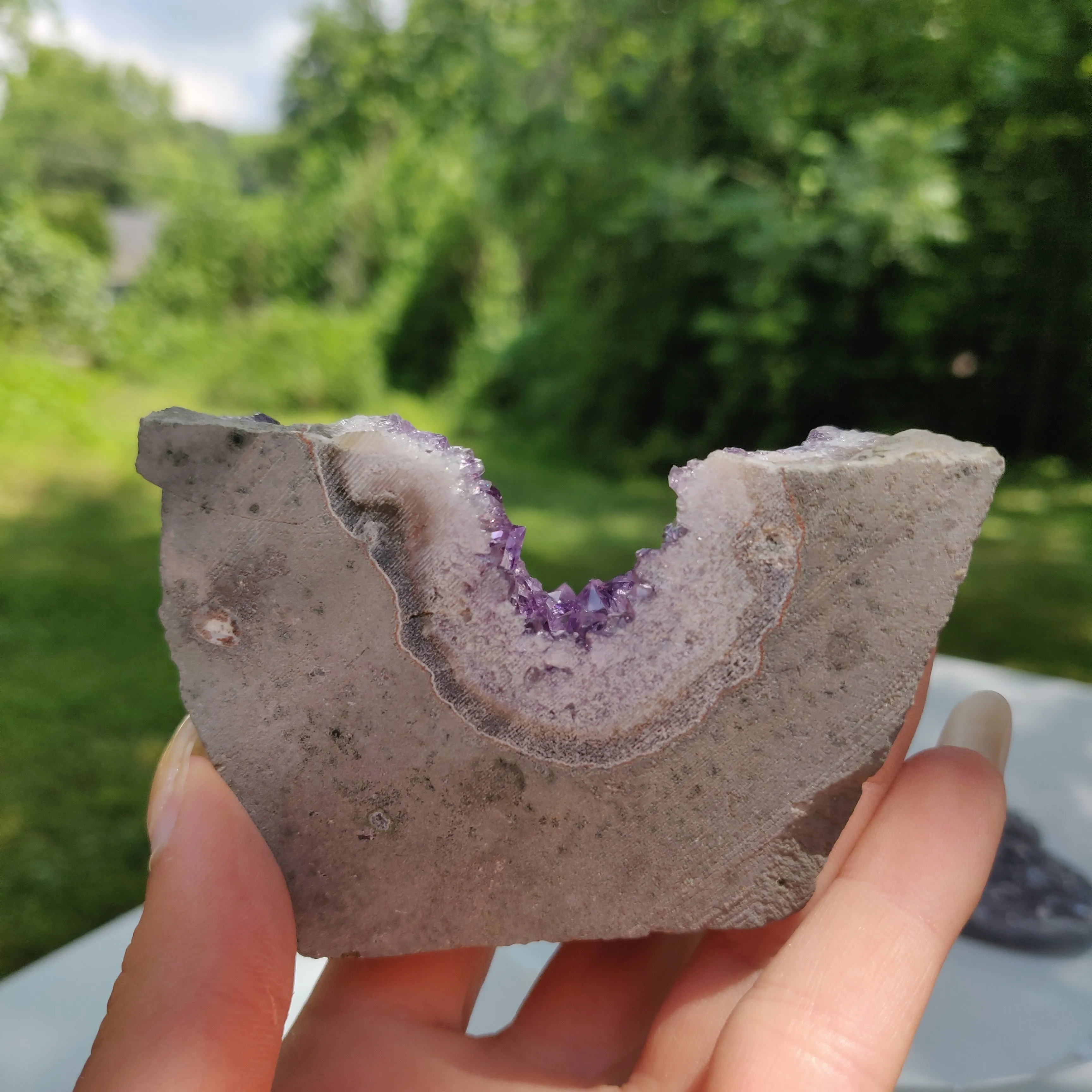 Amethyst Geode Free Form, Cut Base (#11)
