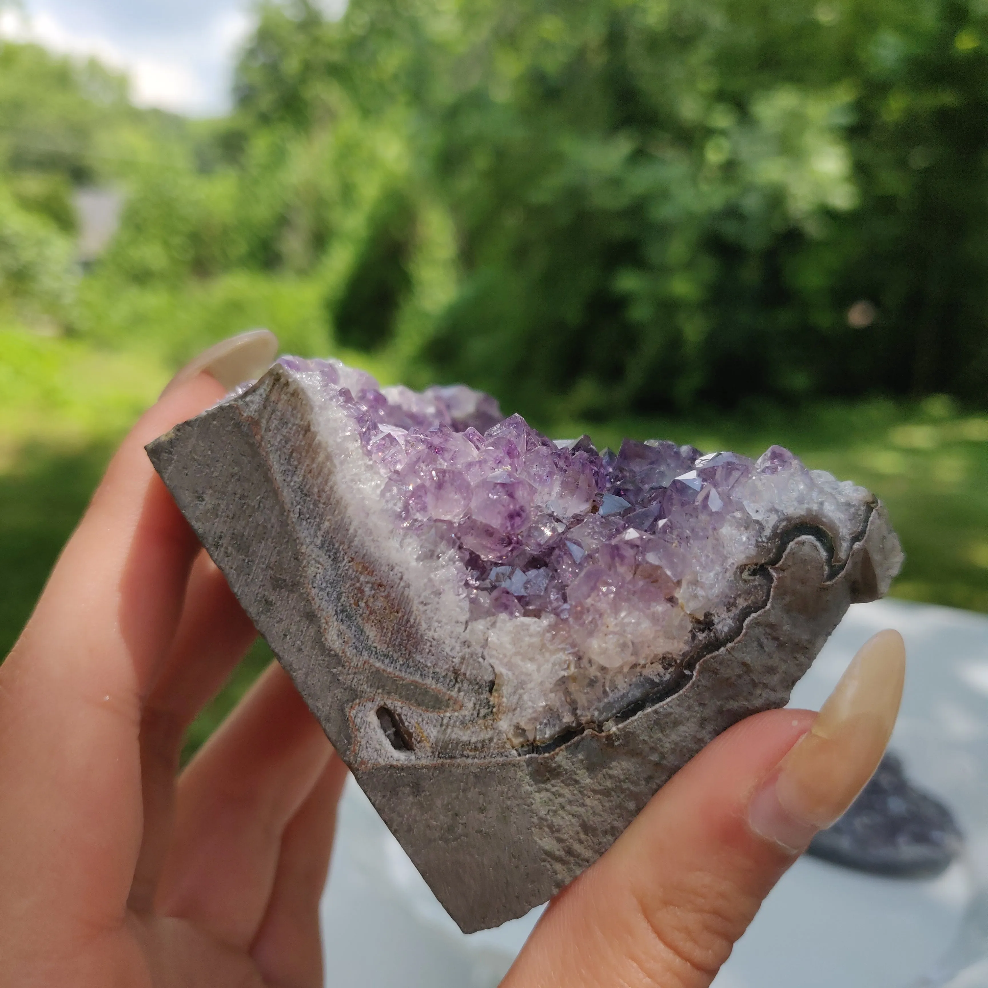 Amethyst Geode Free Form, Cut Base (#11)