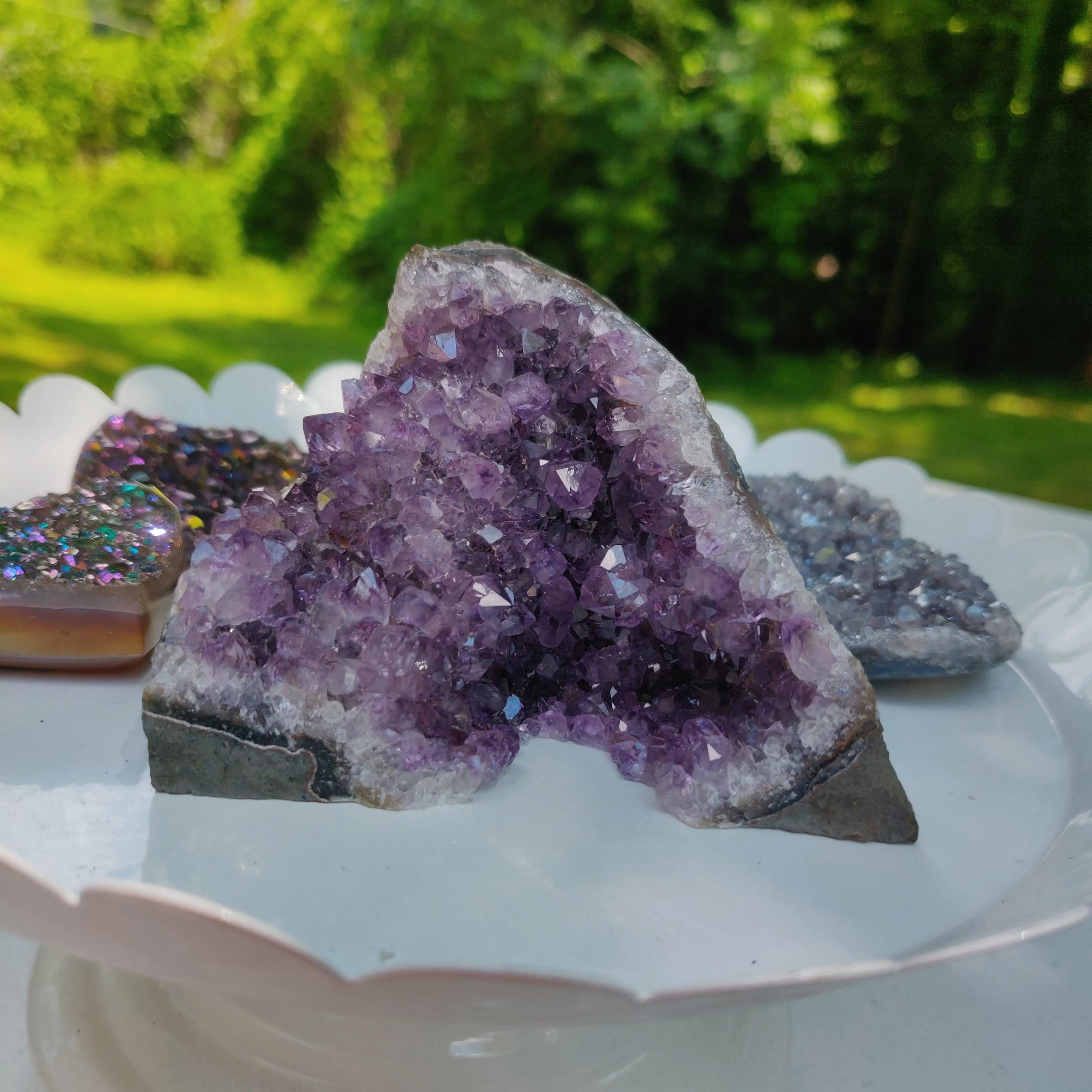 Amethyst Geode Free Form, Cut Base (#11)