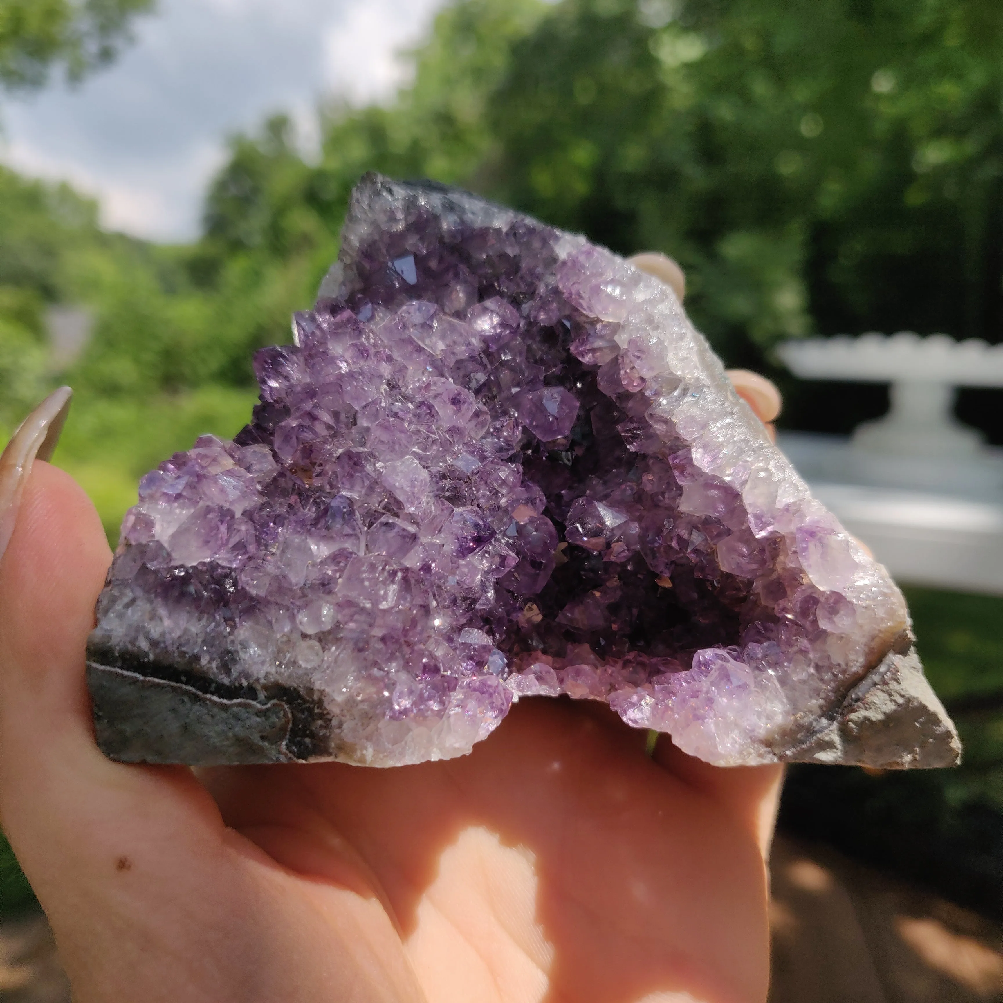 Amethyst Geode Free Form, Cut Base (#11)