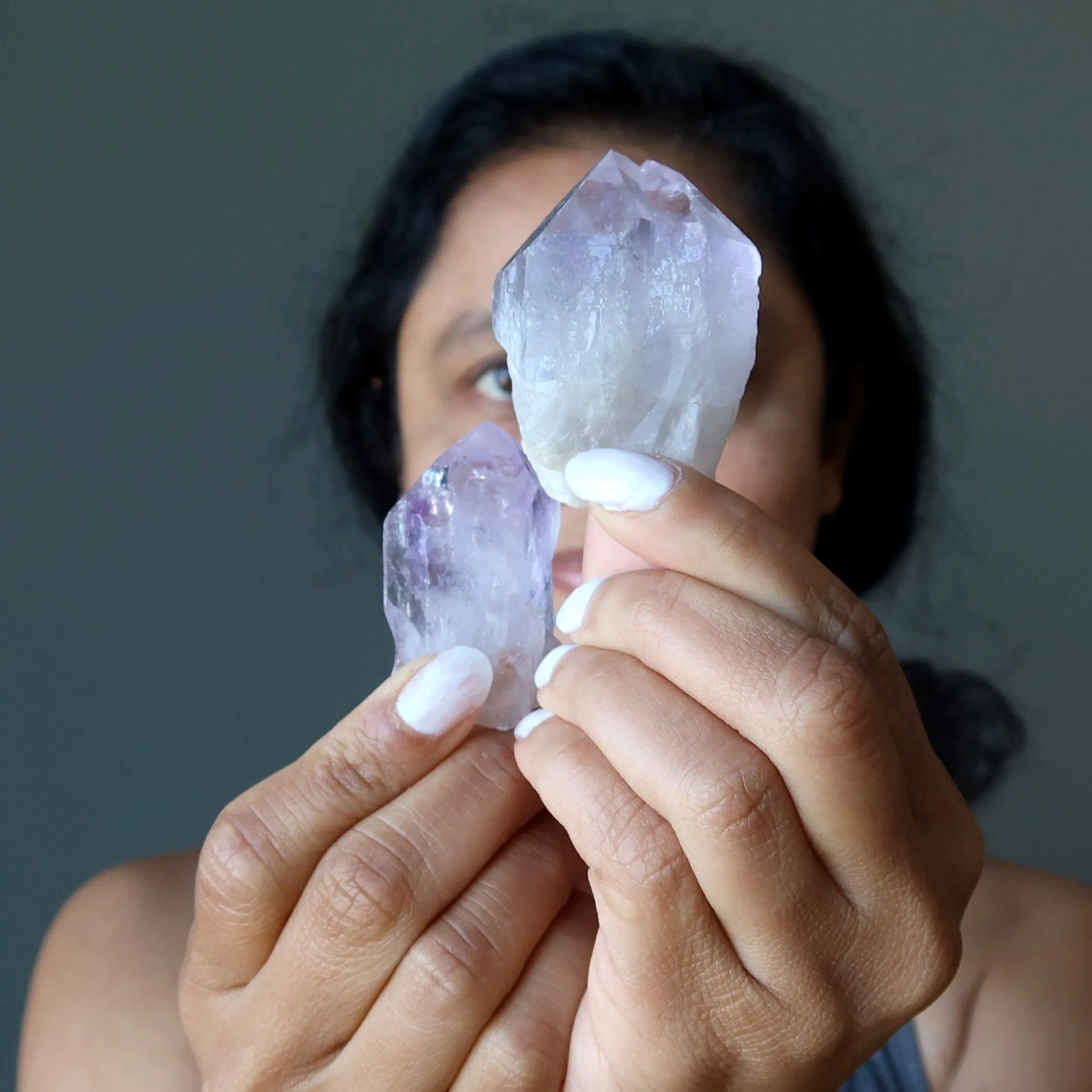 Amethyst Raw Crystal Set Double Dream Points
