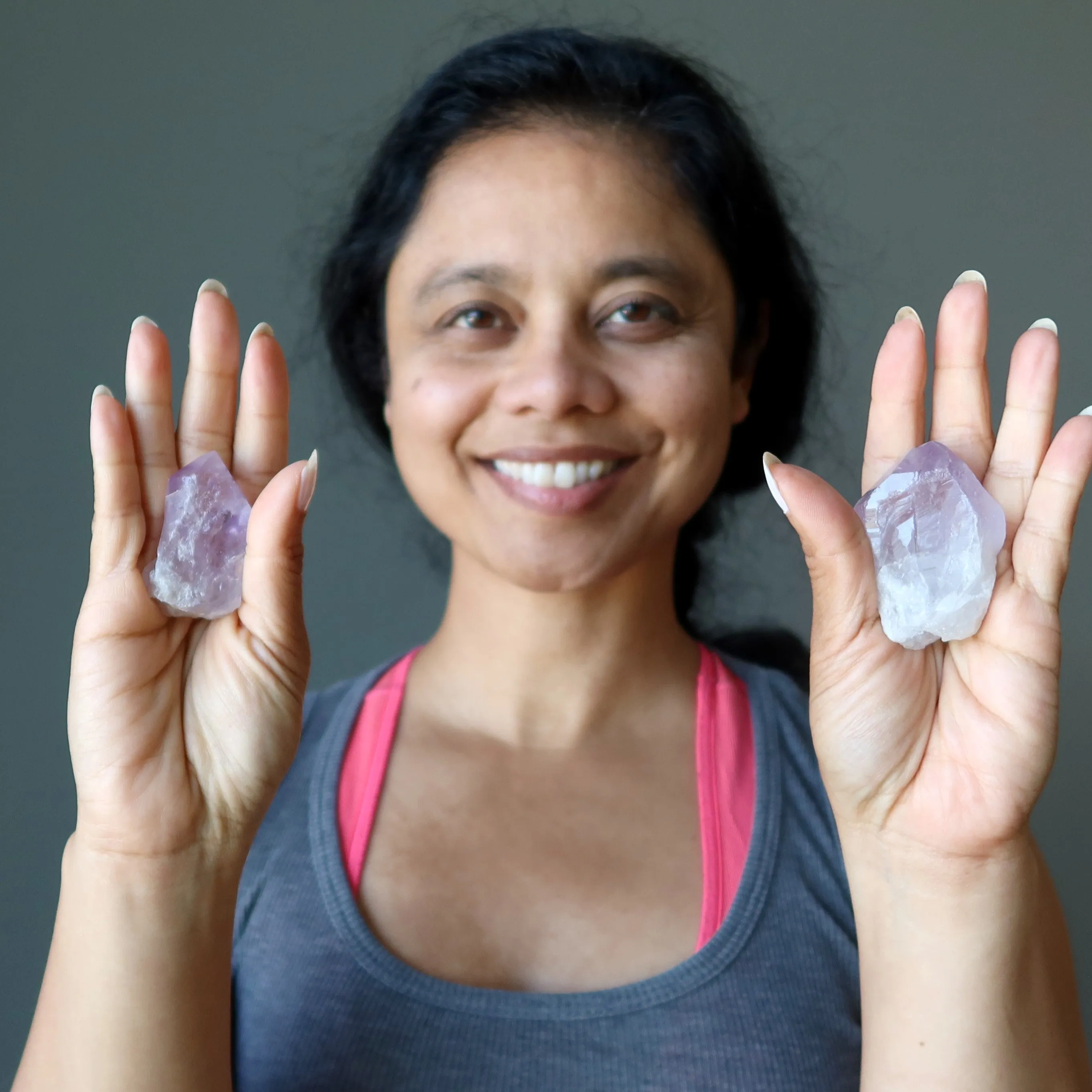 Amethyst Raw Crystal Set Double Dream Points