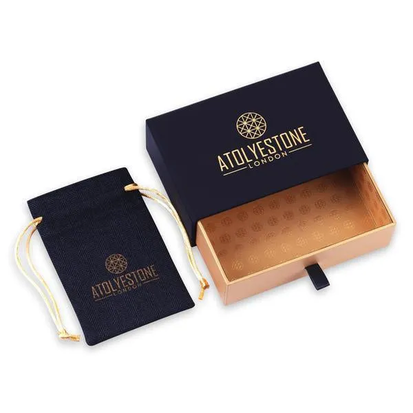 Atolyestone Iconic Sapphire Leather Bracelet