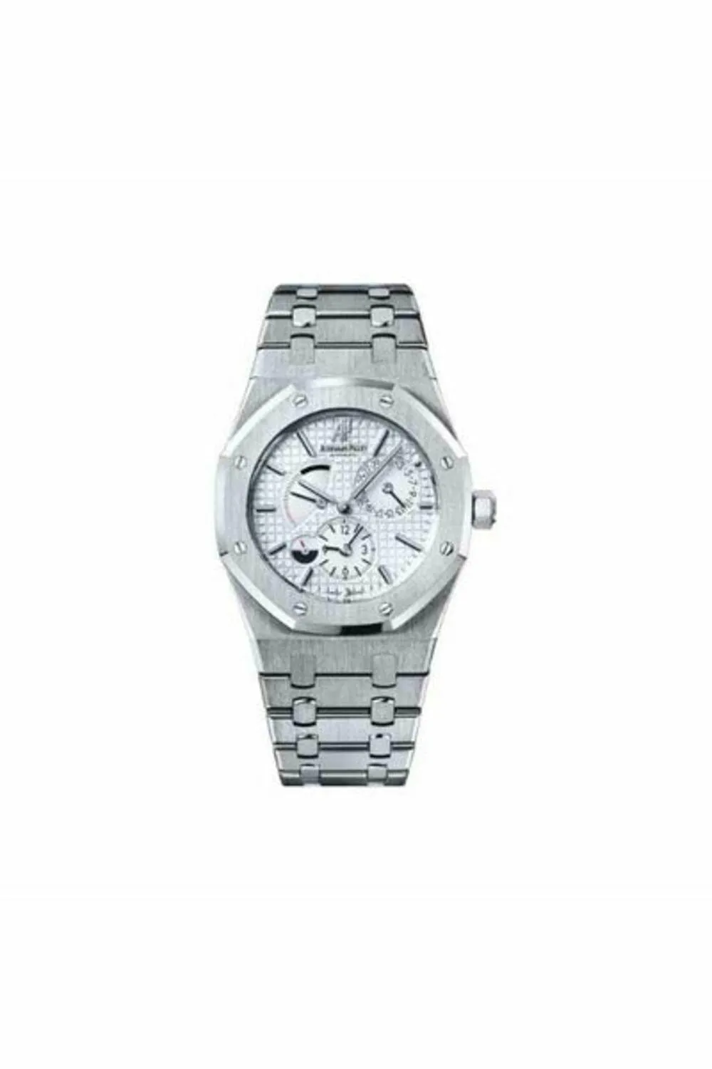 audemars piguet royal oak dual time 39mm brushed steel men's watch