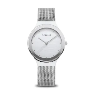 BERING Classic Swarovski Silver Mesh Watch