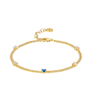 Birthstone Bracelet September 18ct Gold Plated