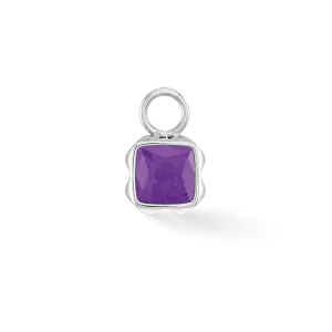 Birthstone February Charm Sugilite Silver