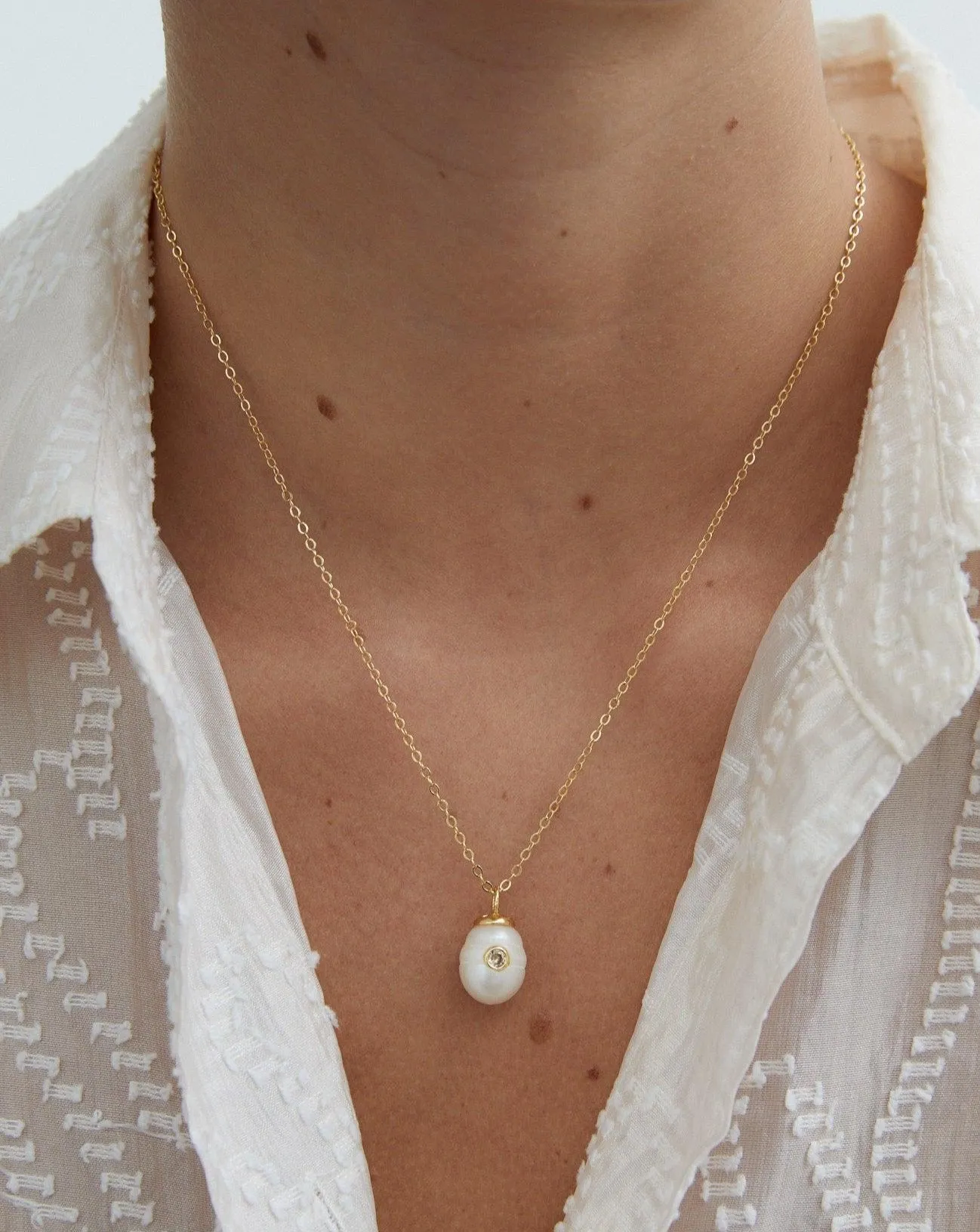 Birthstone Pearl Pendant November