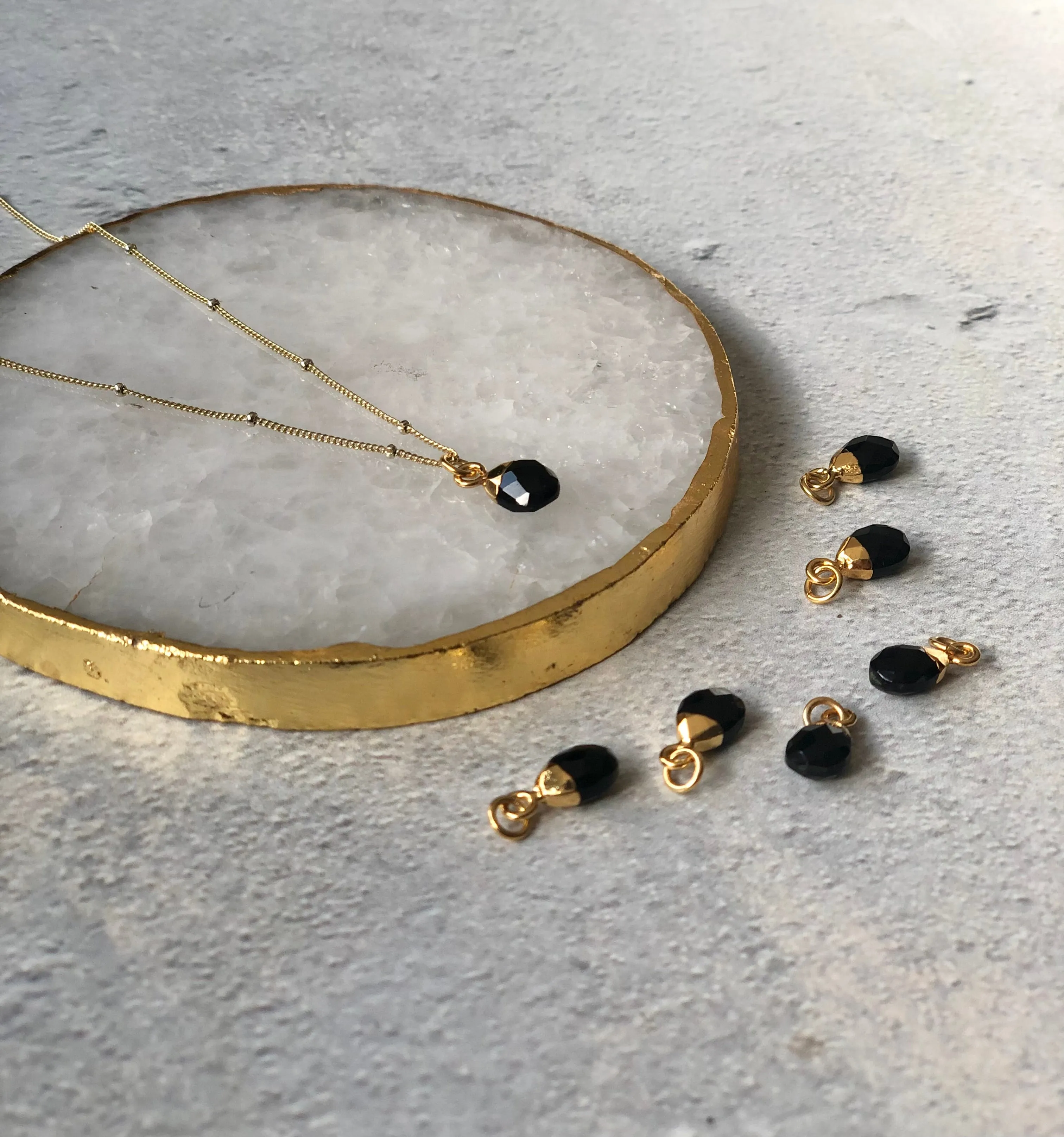 Black Onyx Crystal Necklace