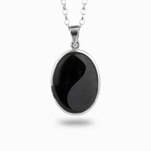 Black Onyx Ying-Yang Necklace