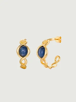 Blue Crystal Eternity Earrings