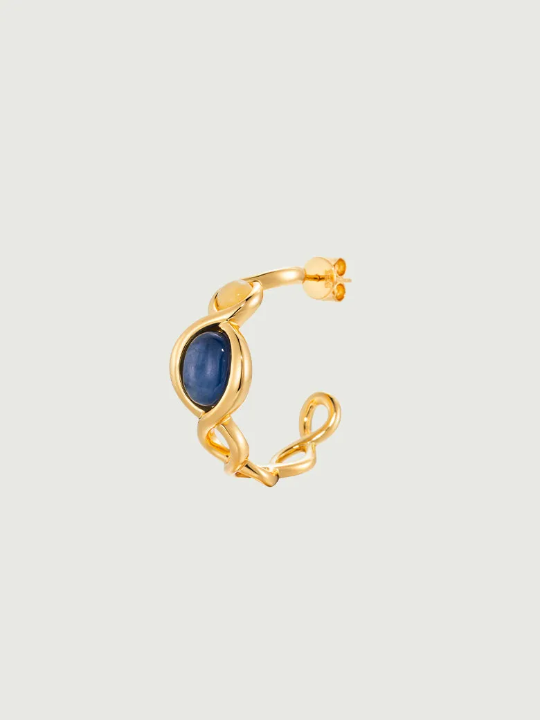 Blue Crystal Eternity Earrings