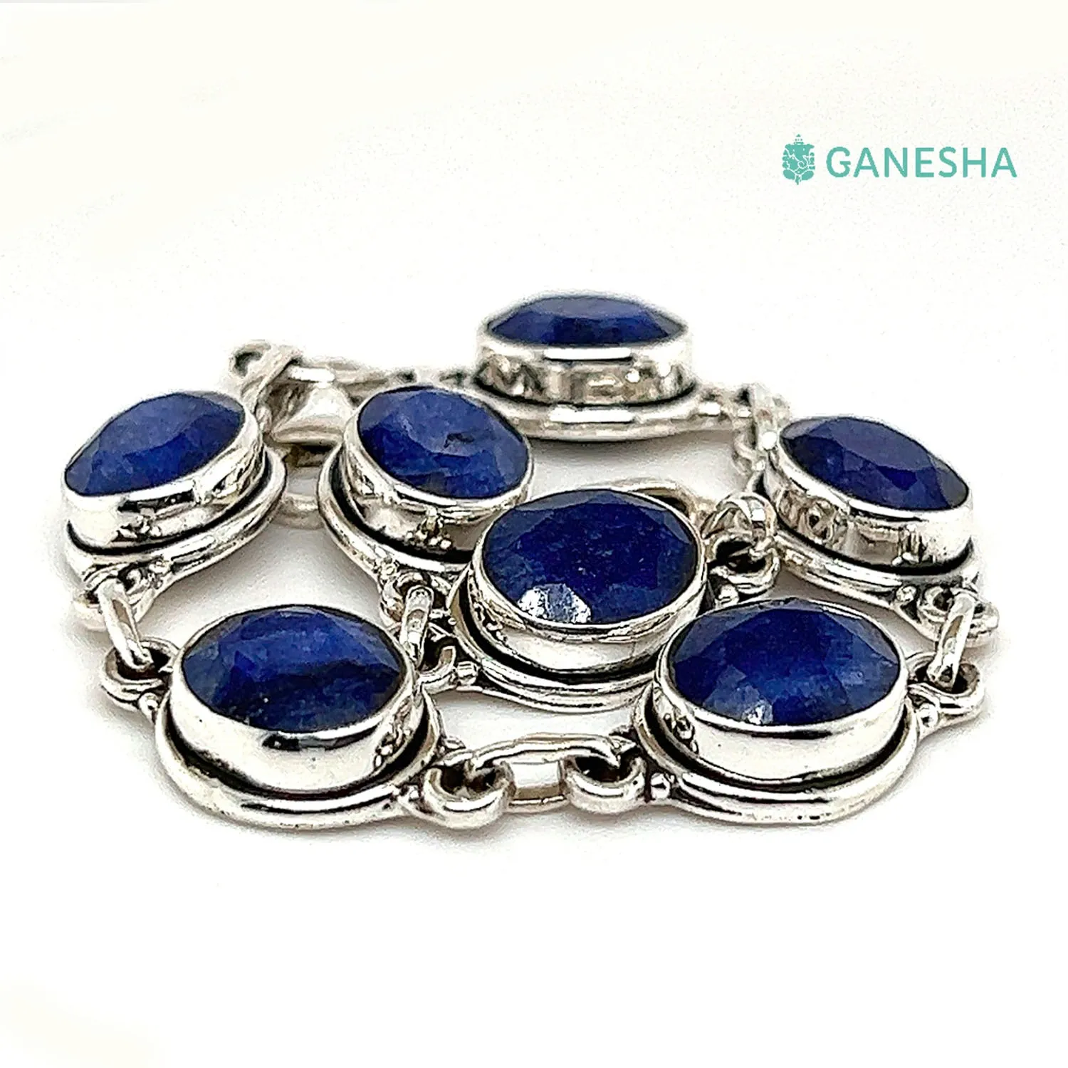 Blue Sapphires Bracelet (925) Sterling Silver
