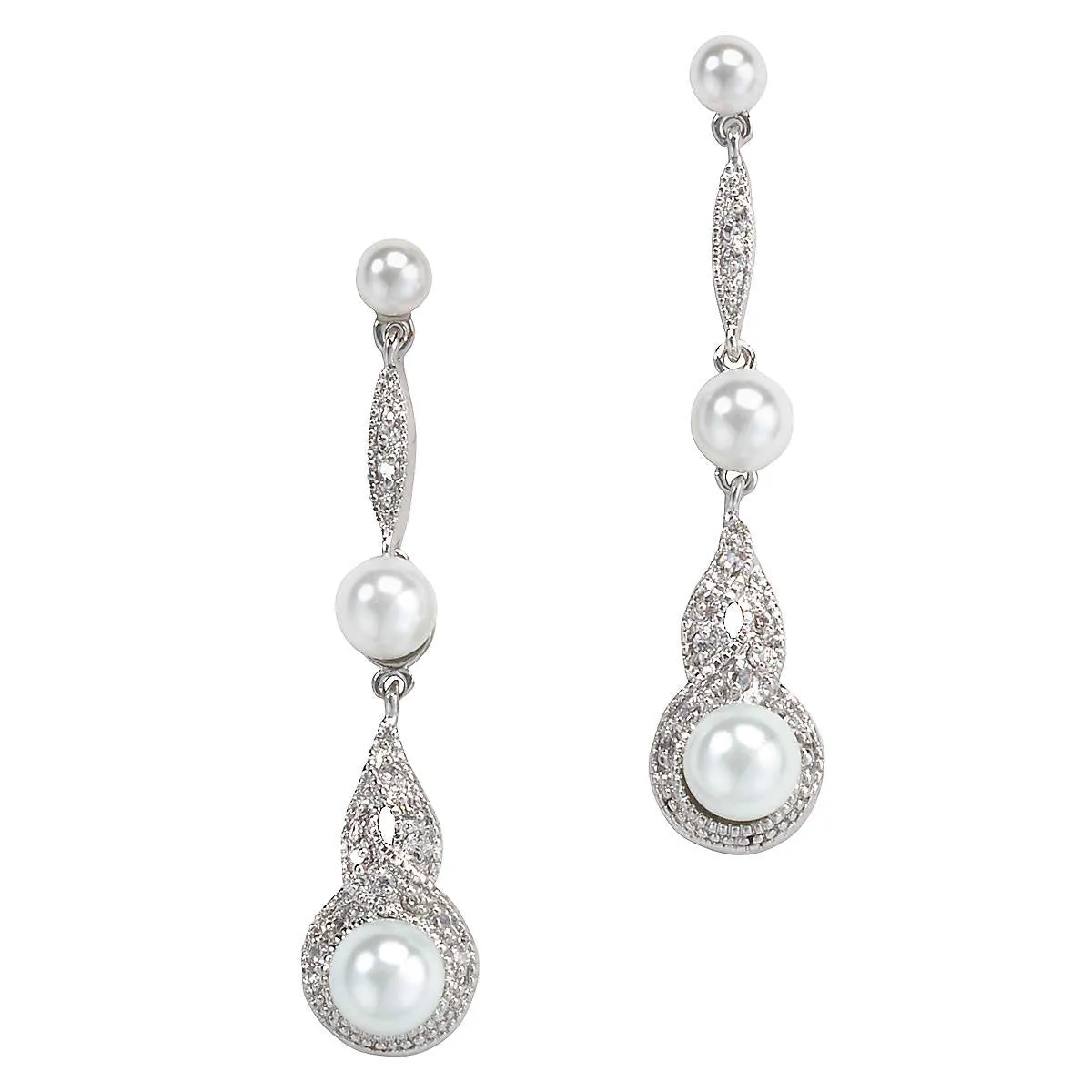 Breil Retro Inspired Bridal Pearl Earring and Pendant Set