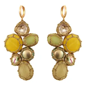 Bulle Drop Gemstone Earrings - Citrine