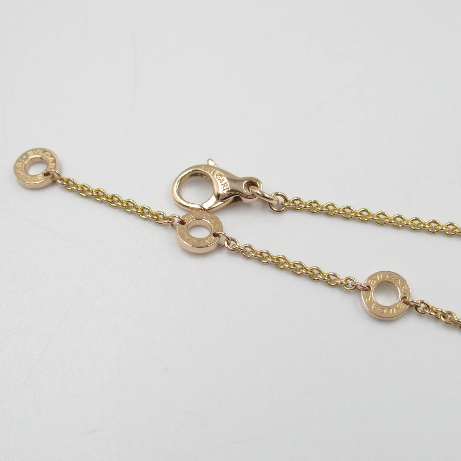 Bvlgari Necklace K18 Yellow Gold Diamond Onyx/Shell