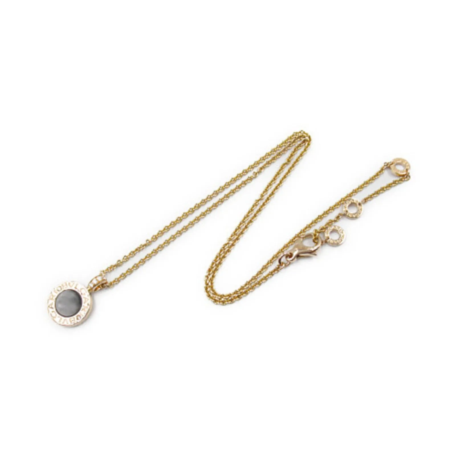Bvlgari Necklace K18 Yellow Gold Diamond Onyx/Shell
